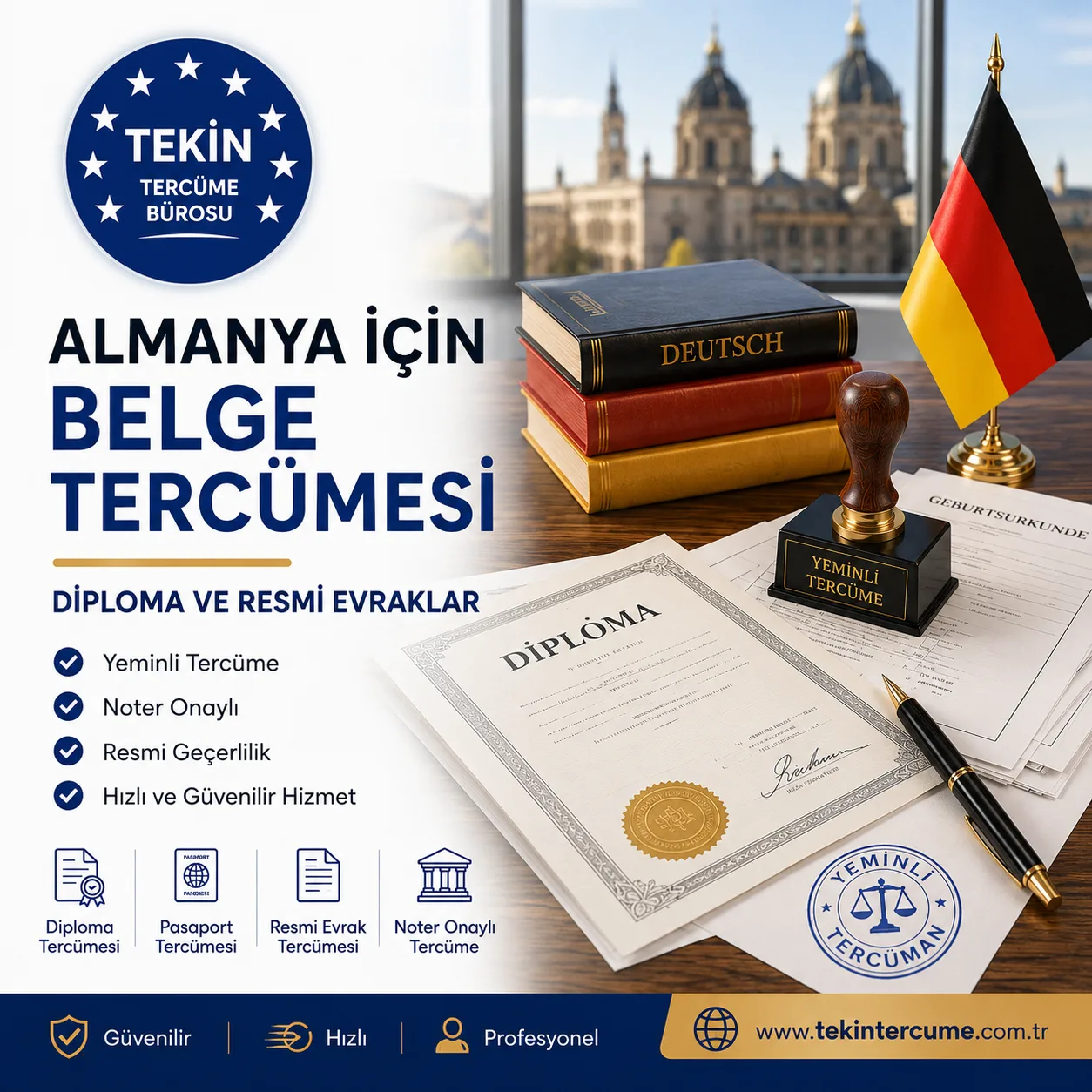 Almanya İçin Belge Tercümesi - Diploma ve Resmi Evraklar